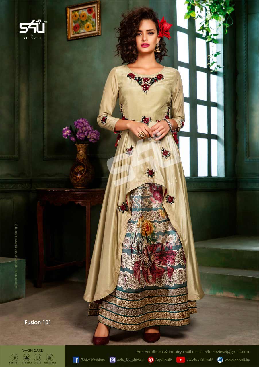 S4u By Shivali Fusion 2019 Fancy Kurti With Skirt And Plazzo S4u By Shivali Fusion 2019 Fancy Kurti With Skirt And Plazzo